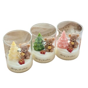 Vela Aromática con Adorno de Oso Adorable, Cera de Soya, Vela Creativa para Regalo de Navidad, Ambiente Navideño en Tendencia - Product Image 2