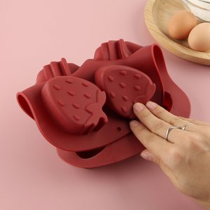 Molde <span class=keywords><strong>Jumbo</strong></span> de silicona de fresa para dulces, pasteles, jabón, chocolate, cubitos de hielo, gelatina, cupcakes - Product Image 3