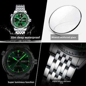 POEDAGAR 673 Luxury Watch For Man Stainless Steel Date Week Quartz Men <b>Clock</b> Waterproof Luminous High Quality Men's Watches - Product Image 4