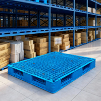 Palettes de grille double face en plastique, 1200*1100*150mm, utilisées pour les entrepôts de supermarchés et les palettes industrielles surélevées en usine