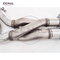 Ecnal Tuyau d'échappement intermédiaire en Z de 3 pouces à longueur égale avec résonateur pour BMW G80 G82 M3 M4 S58 Système d'échappement de course en acier inoxydable