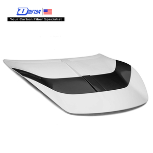 MSY Style Partial Exposed Dry Carbon Fiber <b>Hood</b> Bonnet For Ferrari Roma 2020-2025 - Product Image 1