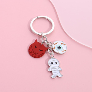Venta al por mayor, gran oferta: Llavero creativo de acero inoxidable con diseño de llave de esqueleto, lindo llavero de momia, llavero de fantasma de moda para Halloween, unisex. - Product Image 4