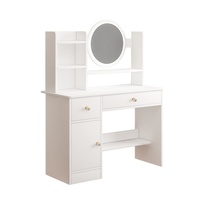 Petite coiffeuse de chambre moderne et simple, design panneau, démontable, modèle 2025, très populaire, nouvelle table de maquillage Instagram pour chevet