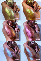 Fard à paupières liquide scintillant métallique duochrome longue tenue, multi-couleurs, crème minérale foncée, marque privée, résistant à l'eau, teinte claire