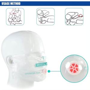 Masque de survie jetable pour l'escalade en extérieur, porte-clés avec valve, étuis portables pour masques, premiers secours, logo personnalisé CPR - Product Image 3