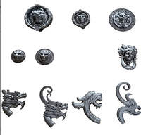 Ferronnerie Fonte Anciens dieux comme porte Ancien heurtoir de porte pour porte en fer forgé ou décoration de clôture