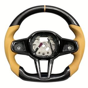 พวงมาลัยคาร์บอนไฟเบอร์ฟอร์จแท้ สำหรับ BMW G20 G30 G38 G11 G12 G01 F30 G02 Pre-LCI 530e 540i M-Sport [ไม่มีถุงลมนิรภัย] - Product Image 1