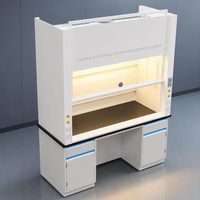 Hotte de laboratoire en acier en gros, anti-corrosion, revêtement époxy, extracteur de fumées de paillasse avec armoire de rangement pour laboratoire de chimie