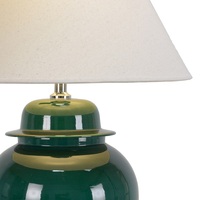 Lampe de table moderne en céramique, avec support en métal, style chinois, luminaire décoratif d'intérieur