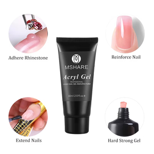 Gel Acrylique pour Ongles 60ml, Gel UV LED Constructeur 60ml, Extensions d'Ongles Acryliques Rose Blanc Transparent, Gel Acrylique Sans HEMA ni TPO - Product Image 4