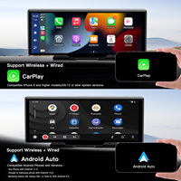 CARABC 10.25 pouces carplay écran portable étanche Android Auto écran d'affichage pour voiture universel Dashcam avec dash cam