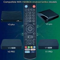Télécommande vocale V3 Pro avec rétroéclairage de remplacement, compatible avec VSeeBox V3 Pro, V5 Pro / V3 Plus/V3/ V2 /V1 Max/Elite/Max