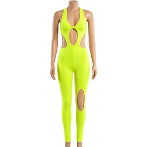 Combinaison néon réactive aux UV pour <span class=keywords><strong>femme</strong></span>, combinaison sans manches à découpes, <span class=keywords><strong>tenue</strong></span> fluorescente pour EDM, soirées lumineuses et <span class=keywords><strong>Burning</strong></span> <span class=keywords><strong>Man</strong></span> - Product Image 3