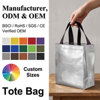 Sac fourre-tout blanc uni en non-tissé, en polypropylène (PP) Spunbond, réutilisable pour les courses, avec logo personnalisé imprimé pour promotion ou cadeau publicitaire