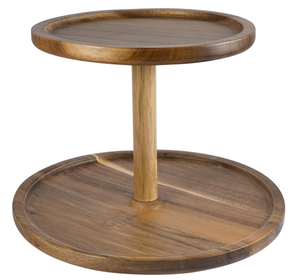 FSC tembel <span class=keywords><strong>Susan</strong></span> pikap kabine mutfak kiler 2 Tier 360 derece tezgah dolapları yemek masası akasya ahşap organizatör - Product Image 5