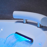 Baignoire d'angle pour couples avec hydromassage, bain à bulles, spa à jets pour adultes