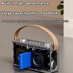 2025 T93 60W Powerful Stereo Portable Party <strong>Speaker</strong> Outdoor Karaoke Sound <strong>System</strong> with <strong>Wireless</strong> for <strong>Microphone</strong> AUX USB - Product Image 4