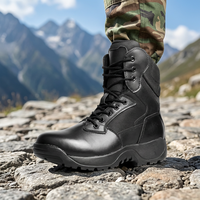 Bottes de randonnée en cuir noir pour hommes Tronyond, imperméables, résistantes à l'usure, thermiques, en coton, à la cheville, pour l'hiver