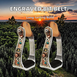 Euro Cavall Industries Logo gravé gratuitement 1.5 pouces élastique PU tissu équestre Bit ceinture Snaffle Bit boucle pour produits de cheval - Product Image 2