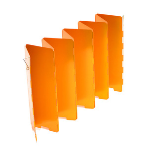 Pare-vent pour réchaud d'extérieur, 10 pièces, en aluminium anodisé, pliable, coupe-vent, portable, léger, rectangulaire, design moderne - Product Image 4