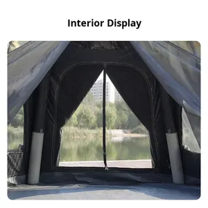 Luxury Style Waterproof Cotton Fabric Four-season 6-8 Person Easy Setup UV-Resistant Triple Inflatable <b>Tent</b> for Camping - Product Image 5