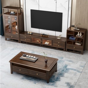 Chinese Style Ebony Display Shelf <b>Solid</b> <b>Wood</b> <b>Bookcase</b> Modular Design Living Room Curio Cabinet Tea Storage Rack - Product Image 3