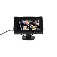 4,3 "Lcd Hd Car Baby Monitor y Mini Tv Computer Display Pantalla a color Monitor de seguridad de entrada de video de 2 canales para cámara de coche