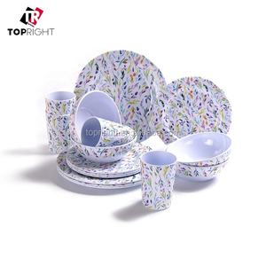 16 Piece Camping Caravan <strong>Picnic</strong> Plates Cups Bowls <strong>Melamine</strong> Plastic Dinner <strong>Set</strong> - Product Image 4