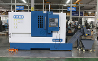 Tour CNC TCK56D Fanuc, centre de tournage robuste avec tourelle motorisée à broche unique et outils motorisés 220V