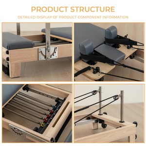 Nouveau Reformer Pilates Portable 2026 en Chêne, Conception Pliante Professionnelle, <span class=keywords><strong>Prix</strong></span> Abordable - Product Image 2