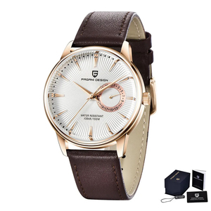 Orologio da Polso Pagani Design PD-1654 per Uomo, Movimento al Quarzo, Sportivo di Lusso, Cinturino in Pelle, Impermeabile - Product Image 3