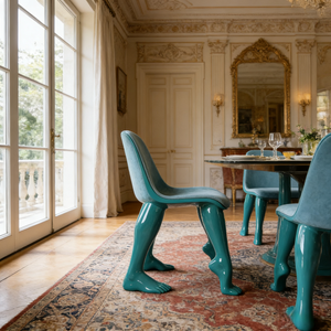 Creative Human Legs Design <strong>Dining</strong> <strong>Chair</strong> Restaurant Hotel Lobby Artistic Accent <strong>Chair</strong> for Living Room - Product Image 2