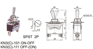 ABILKEENVBrown Self-reset 3 Way ON-OFF-ON Momentary Switch <strong>Toggles</strong> 10A 220VAC with Quick Plug Terminal 2Pins for Airplane - Product Image 6