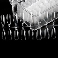2024 Hot Irregular Gel ongles conseils idées de conception rouge à lèvres forme Super clair ongles conseils Ultra mince 500 pièces boîte