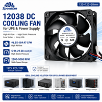 Ventilateur de refroidissement DC 120x120x38mm 12V 24V 48V à haut débit d'air, ventilateur sans balais pour équipement laser, machines CNC, imprimantes industrielles