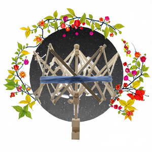 Meilleur Inde Artisan Parapluie En Bois Swift Fil Boule Enrouleur Portable Outil À Tricoter Style Simple - Product Image 3