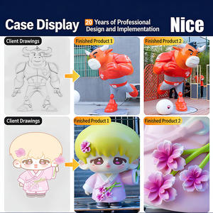 Escultura de Dibujos Animados de Fibra de Vidrio Personalizada para Exteriores |   Acabado Pintado con Forma Personalizada para Centros Comerciales/Parques Temáticos/Plazas de la Ciudad - Product Image 4