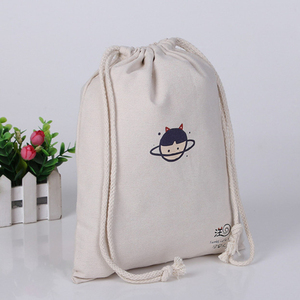 Bolsa de Regalo Pequeña Natural, Bolsa de Algodón Promocional, Bolsa de Lona con Cordón de Algodón - Product Image 5