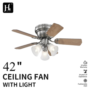 Ventilador de techo con luz, muy vendido, con 6 aspas de fibra de densidad media, decorativo, con motor de CA y kit de luz. - Product Image 2