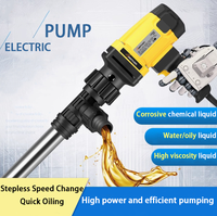 Pompe à fût électrique portable basse pression Cavitt 1500W OEM avec tubes PPR, PVDF, PTFE 220V pour transfert de liquides chimiques