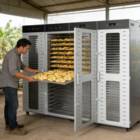 Grote capaciteit multifunctionele commerciële voedseldroger van roestvrij staal met gehard glas, geavanceerde hetelucht voor fruit en groenten
