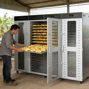 <span class=keywords><strong>D</strong></span>éshydrateur alimentaire commercial multifonction grande capacité pour la préparation de collations saines, fruits secs, viandes séchées, tisanes, poudres de légumes et yaourts - Product Image 1