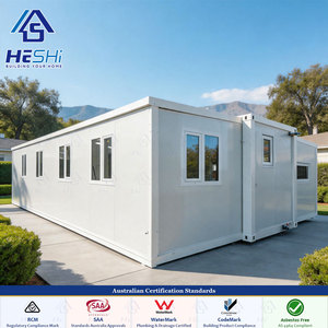 HESHI Normes australiennes 930x930mm Fenêtre en alliage 100 pays Conteneur extensible de 40, 30, 20 pieds Maison conteneur 1-5 chambres Maison miniature moderne - Product Image 1