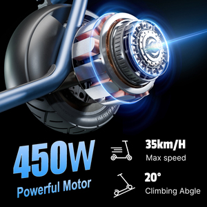 สกู๊ตเตอร์ไฟฟ้ารุ่นใหม่ปี 2026 HX X11 450W สำหรับผู้ใหญ่ แบตเตอรี่ใช้งานได้ยาวนาน พกพาสะดวก พับเก็บได้ - Product Image 2