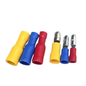 Male and female high end crimp insulated bullet terminal