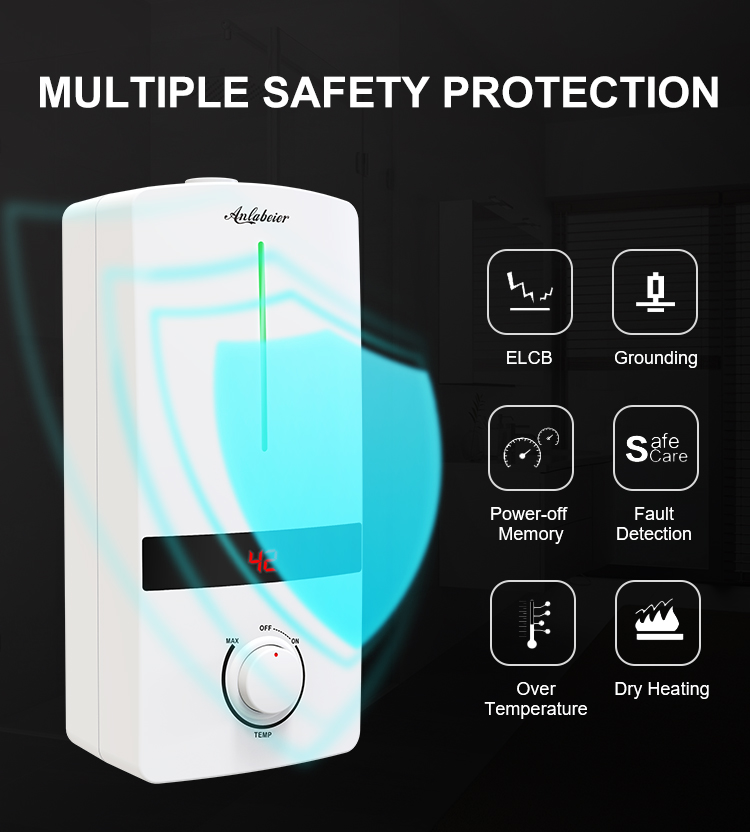 One piece delivery factory price 5500w 220V kitchen use tankless electric water heater