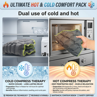 Compresse réutilisable pour le cou et les épaules, pack de gel personnalisé, coussin chauffant micro-ondable pour soulagement de la douleur, thérapie par enveloppement, OEM
