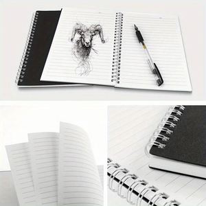 Lot de 1 Cahier à spirale A5 à couverture souple en kraft, ligné, 140 pages (70 feuilles), résistant aux bavures, idéal comme cadeau thermique de qualité supérieure - Product Image 3