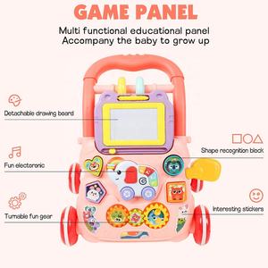 Trotteur multifonctionnel <span class=keywords><strong>pour</strong></span> bébés, jouets <span class=keywords><strong>pour</strong></span> tout-petits, poussette, marcheur d'apprentissage assis <span class=keywords><strong>à</strong></span> <span class=keywords><strong>debout</strong></span> avec plateau d'activités éducatives précoces et musique - Product Image 4